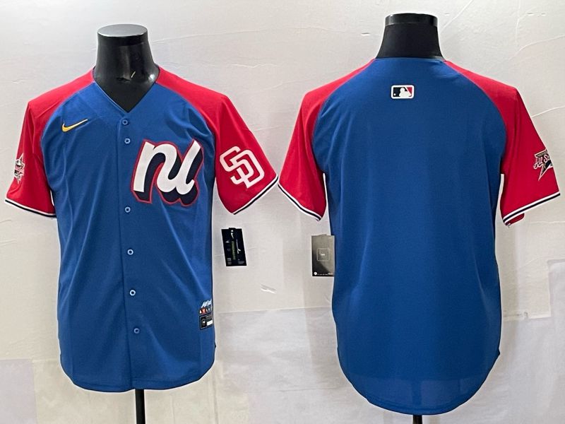 Men San Diego Padres Blank Blue red All star 2025 Nike MLB Jersey style 02->philadelphia phillies->MLB Jersey